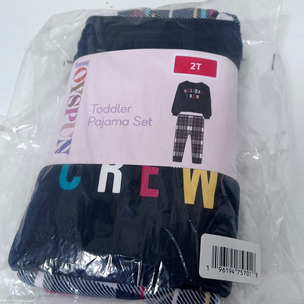 Joyspun Two Piece‎ Holiday Pajama Set Toddler Size Unisex 2T